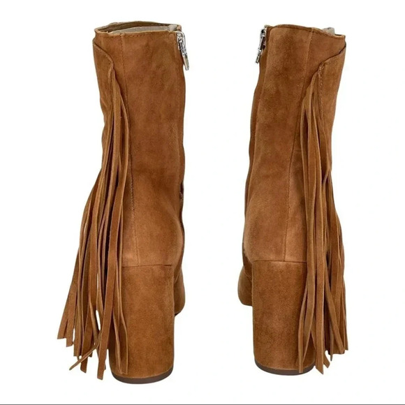 Dolce Vita Rhoda Tan Suede Tasseled Womens Ankle Boots Size 6M - Picture 7 of 16